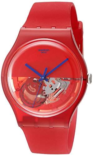 Swatch Damen-Armbanduhr Analog Quarz Silikon SUOR103