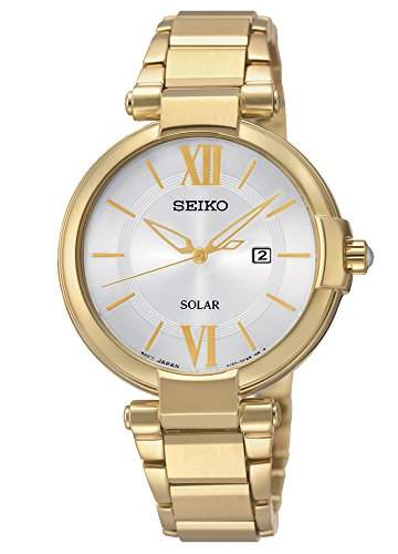 Seiko Damen-Armbanduhr Analog Quarz Edelstahl beschichtet SUT158P1