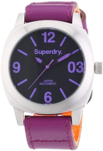 Superdry Damen-Armbanduhr Analog Quarz Leder SYL115V