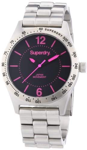 Superdry Damen-Armbanduhr Analog Quarz Edelstahl SYL124PM