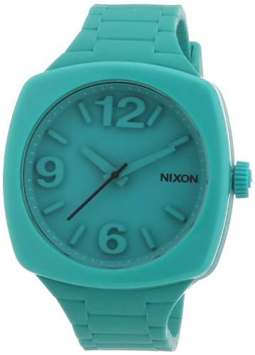 Nixon Damen-Armbanduhr The Dial Teal Analog Quarz Silikon A265314-00