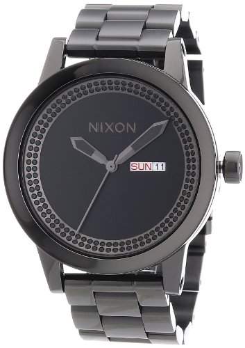 Nixon Damen-Armbanduhr The Spur All Black Crystal Analog Quarz Edelstahl beschichtet A2631150-00
