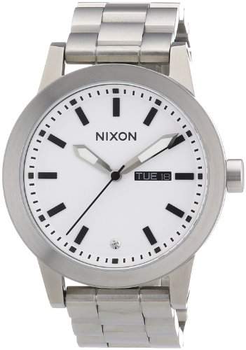 Nixon Unisex-Armbanduhr The Spur White Analog Quarz Edelstahl A263100-00