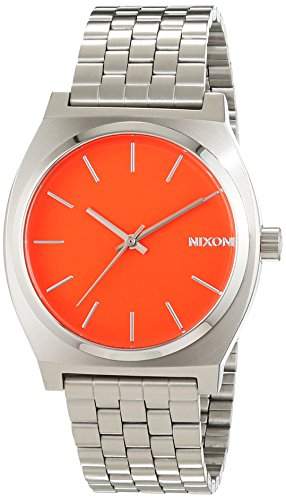Nixon Damen-Armbanduhr Time Teller Bright Coral Analog Quarz Edelstahl A0452054-00