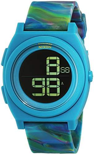 Nixon Damen-Armbanduhr Time Teller Digi Marbled Multi Digital Quarz Silikon A4171610-00