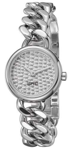 Esprit Damen-Armbanduhr XS Twirl Animalique Silver Analog Quarz Edelstahl ES104052002