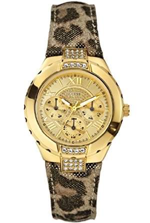 Guess Guess W0023L1 Time To Give Damenuhr Chronograph gold mit Str
