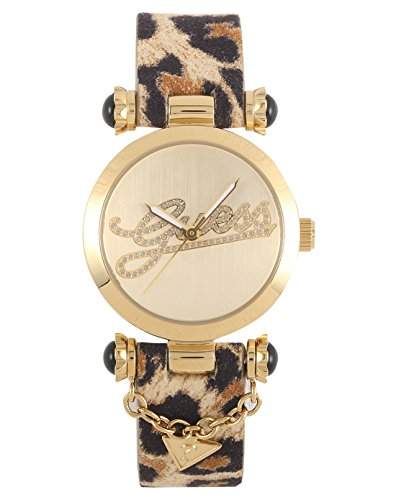 Guess Damen-Armbanduhr XS Analog Quarz Leder W10619L1