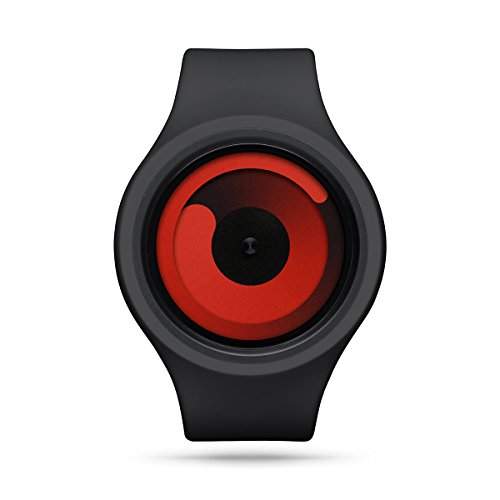 ZIIIRO Gravity Black Red Unisex Uhr flexible Silikon Strap Watch designed in Germany