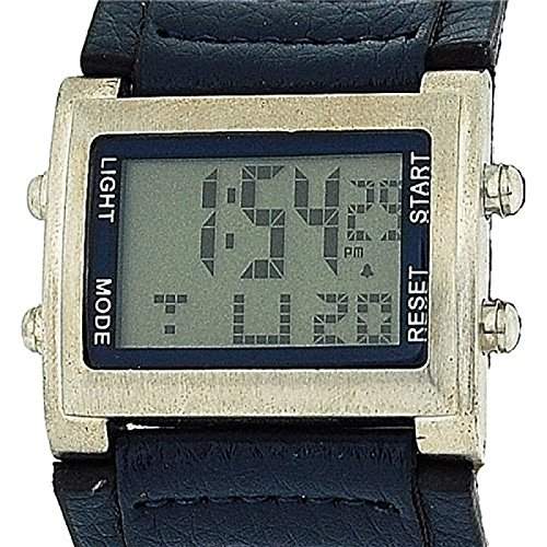 RETRO Jungen-Herren Digital-Sport-Chronograph mit breitem, blauem PU-Armband