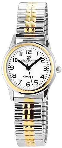 Classique Damenuhr mit Metallzugband Weiss Armbanduhr Uhr RP2112000001