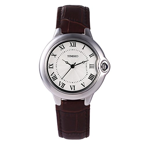 Time100 Retro armbanduhr Armbanduhr fuer Damen und Maedchen braun W50276L 04A