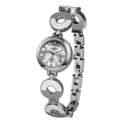 TIME100Damen Armkettearmbanduhr Diamant Runde Retro Analog Quarz W50282L 03A