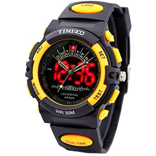 Time100 LED Multifunktion-Analog-Digital-Armbanduhr gelb W40004G01A