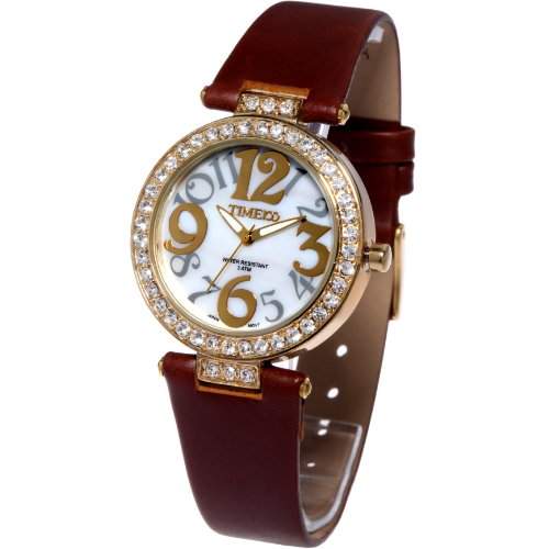 Time100 Schoene Luxurioese Dichterische Strass-Analog-Damen-Armbanduhr W50045L01A