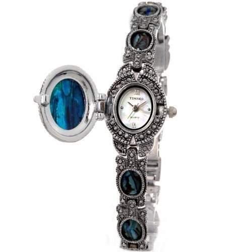 Time100 Franc-Serie Klassische Kunstvolle Armbanduhr mit schoener Handkette W50064L01A