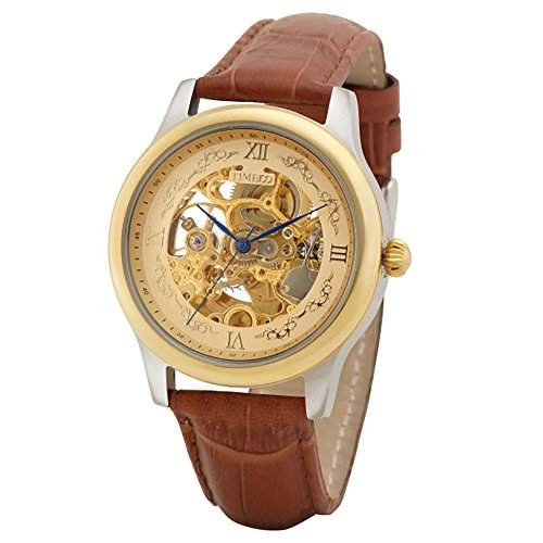 Time100 Herren-Armbanduhr Analog Leder Rot W60015G02A