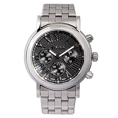Time100 Moderne Herren-Armbanduhr mit romanischen Nummern-Skalas und drei Anzeigen W80009G01A