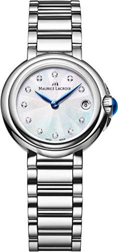 Maurice Lacroix Fiaba Round FA1003-SS002-170 Damenarmbanduhr mit echten Diamanten