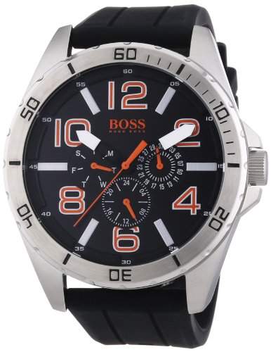 Boss Orange Herren-Armbanduhr XL Big Times Multieye Analog Quarz Silikon 1512945