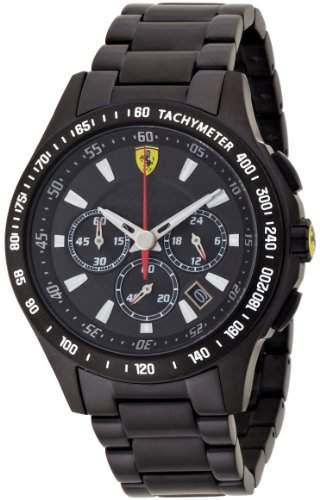 Ferrari Herren-Armbanduhr XL Analog Quarz Edelstahl beschichtet 830046