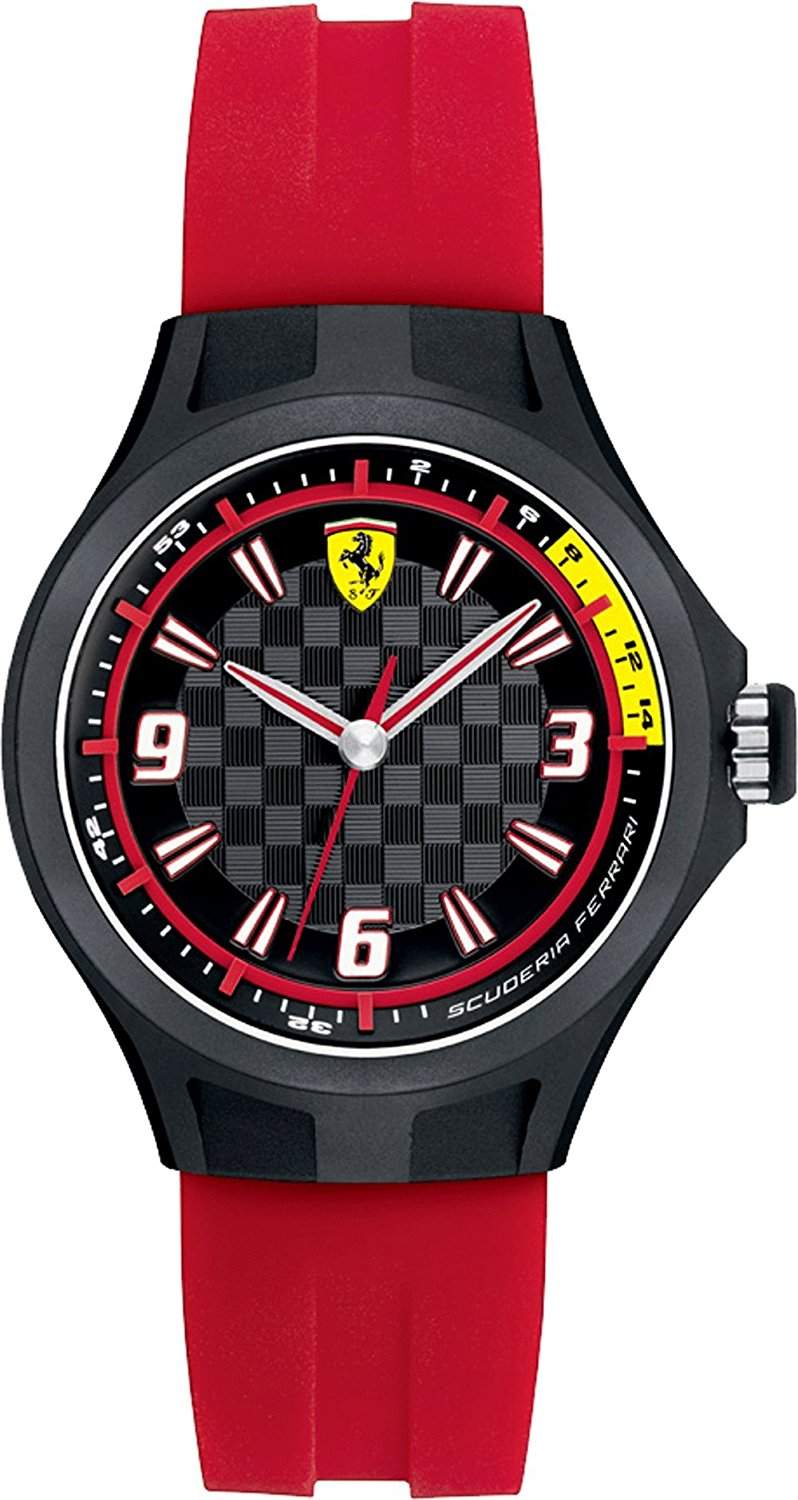 Ferrari Herren-Armbanduhr XL Analog Quarz Silikon 820002