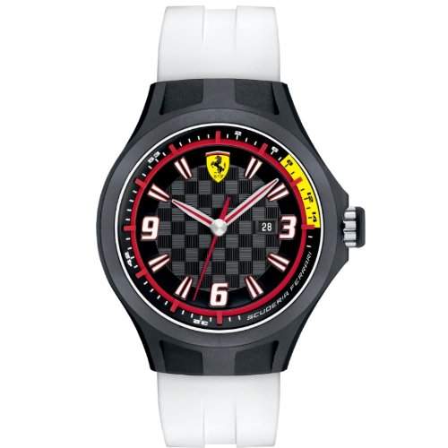 Ferrari Herren-Armbanduhr XL Analog Quarz Silikon 830004