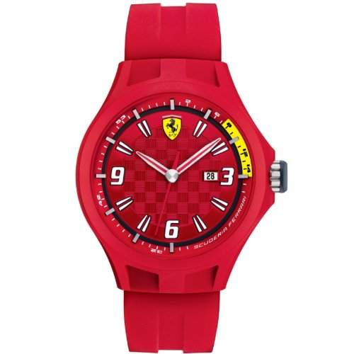 Ferrari Herren-Armbanduhr XL Analog Quarz Silikon 830007