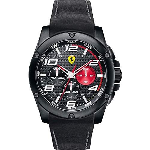 Ferrari Herren-Armbanduhr XL Analog Quarz Leder 830030
