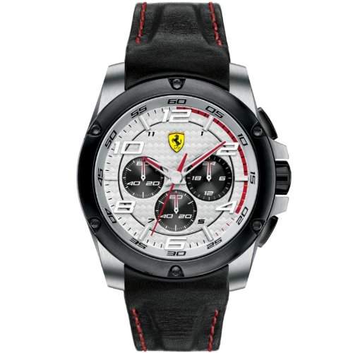 Ferrari Herren-Armbanduhr XL Analog Quarz Leder 830031