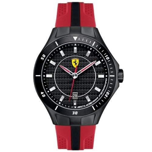 Ferrari Herren-Armbanduhr XL Analog Quarz Silikon 830080