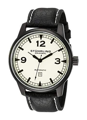Stuhrling Original Herren-Armbanduhr Analog Automatik Leder 129XL335566