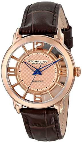 Stuhrling Original Damen-Armbanduhr Analog Quarz Leder 360L1245K14