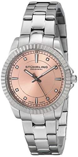 Stuhrling Original Damen-Armbanduhr Symphony 408LL Analog edelstahl Silber 408LL02