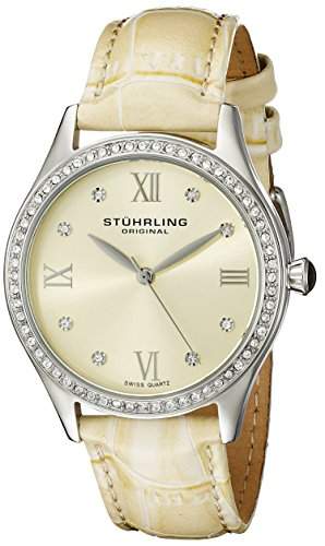 Stuhrling Original Damen-Armbanduhr Vogue Analog Quarz Leder 43103