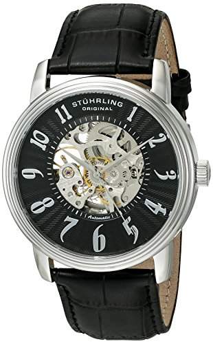 Stuhrling Original Herren-Armbanduhr Romeo Analog Automatik Leder 707G33151