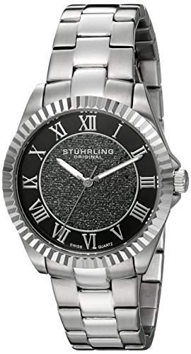 Stuhrling Original Damen-Armbanduhr Shimmer Analog Quarz Edelstahl 74301