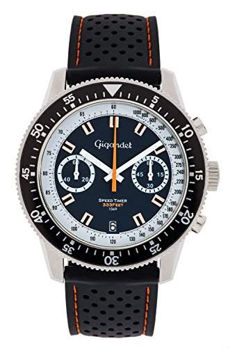 Gigandet Speed Timer Vintage Herren Chronograph - Armbanduhr mit Datumsanzeige und Silikonarmband - Blaues Zifferblatt - G7-001