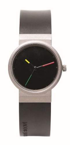 Jacob Jensen Damen-Armbanduhr Titanium Series 650 Analog Gummi Schwarz 650