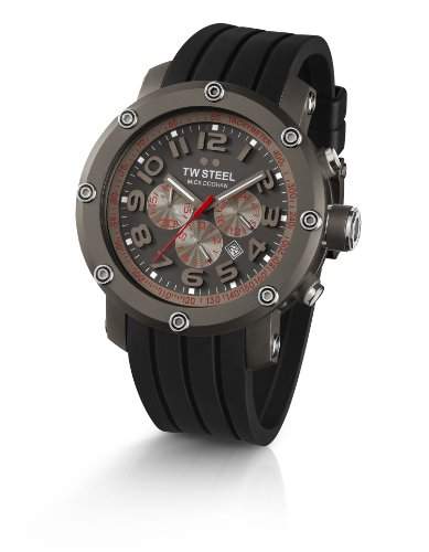 TW Steel Sonder-Edition Herren-Armbanduhr XL Grandeur Tech Chronograph Silikon TW-613