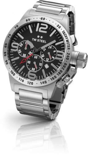 TW Steel Unisex-Armbanduhr Canteen Bracelet Chronograph edelstahl grau TW301