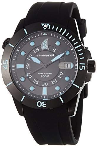 Spinnaker - sp-5005 - 011 - Helium - Armbanduhr - Quarz Analog - Zifferblatt schwarz Armband Silikon Schwarz