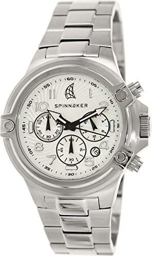 Spinnaker - sp-5010 - 22 - Forestay - Armbanduhr - Quarz Chronograph - Weisses Ziffernblatt - Armband Stahl Grau
