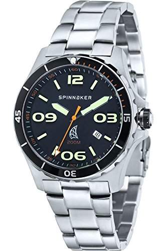 Spinnaker - sp-5017-s1 - AEndert - Armbanduhr - Quarz Analog - Zifferblatt schwarz Armband Stahl Grau