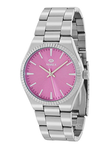Uhr Flut Frau b21168 3 silber und pink klar