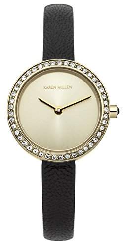 Karen Millen Damen-Armbanduhr Analog Quarz Leder KM146BG