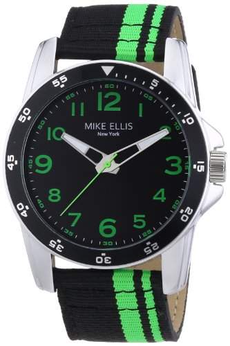 Mike Ellis New York Herren-Armbanduhr XL Analog Quarz Textil M3145