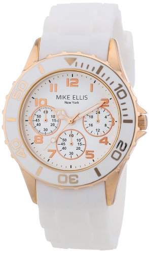 Mike Ellis New York Damen-Armbanduhr Analog Quarz Silikon S2703ARS