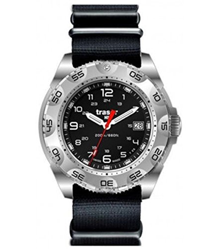 Traser 105470 Herren Schwarz Nylon Band Schwarz Zifferblatt Smart Watch