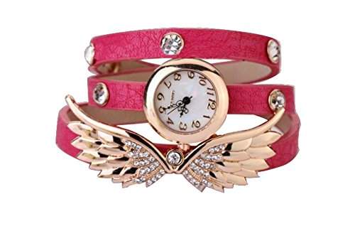 niceEshopTM Angel Fluegel Design PU Leder Armband Stil Uhr